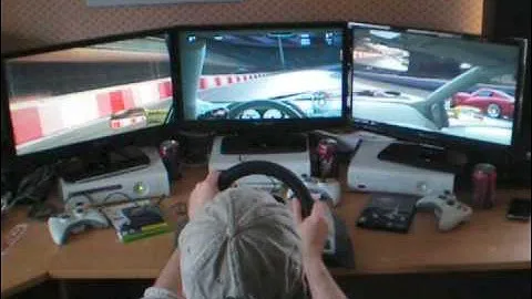 Forza Motorsport 3 *triple screen* setup on XBOX360