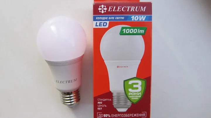 Распаковка светодиодной лампы Electrum LED A60 10W Е27 4000 PA LS-32 из Rozetka.com.ua